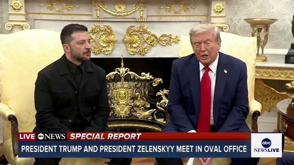 Cover for BREAKING: President Trump and Ukrainian President Zelenskyy meet in the Oval Office for bilateral talks. #DonaldTrump #VolodymyrZelenskyy #Ukraine #politics #news #ABCNews created by ABC News with ABC News’s original sound - AB...