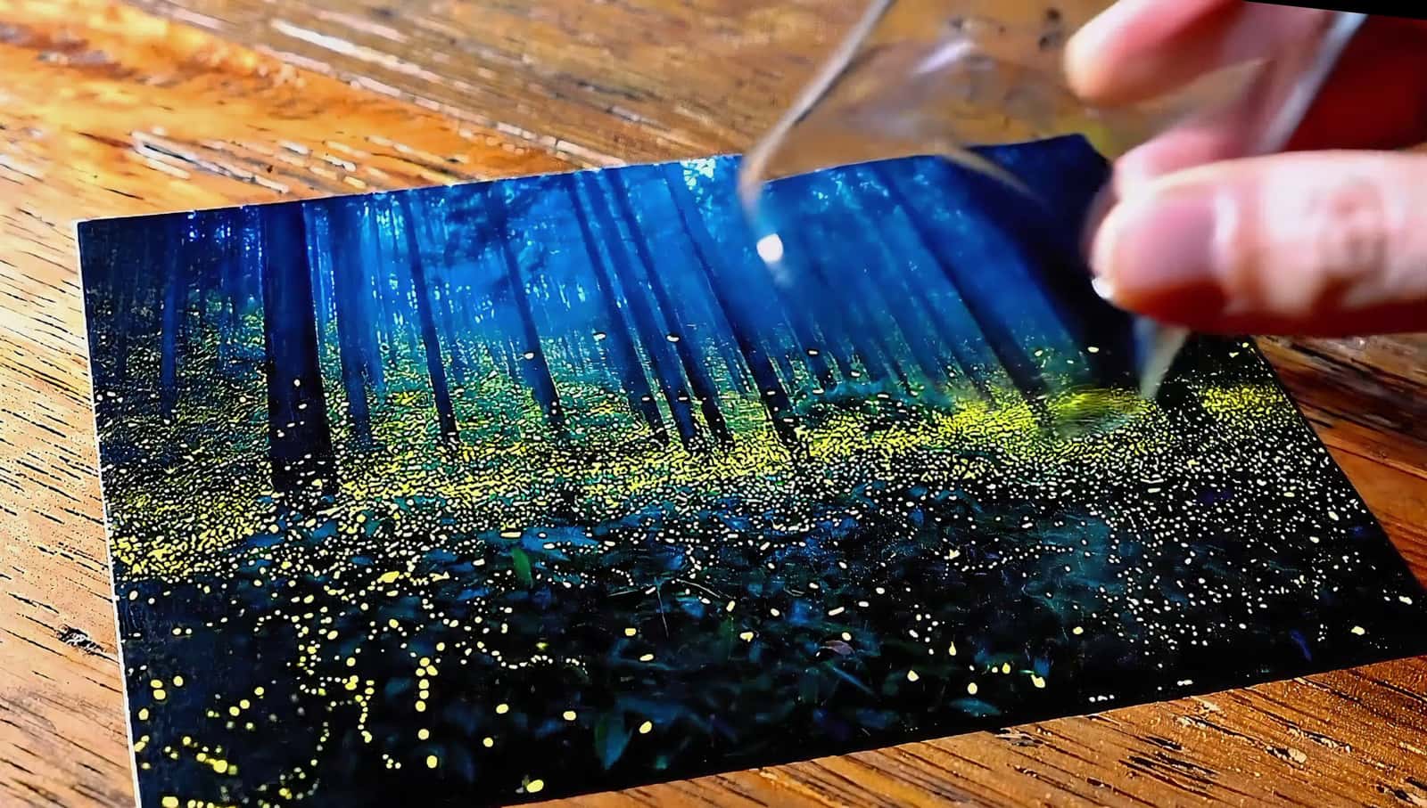 Cover for AI postcard with fireflies: Who's the recipient? #SoothingASMR#CalmMusic#NatureArt#ASMRCommunity#Peaceful