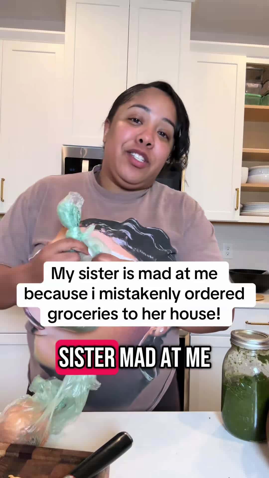 Cover for We not complaining we are joking! It is a BLESSING to be able to affored groceries let alone x2! This is just a joking story on true events! She really dont like to cook lol like she finds no joy in it! Lol #kimmykreations #groceries #instacart