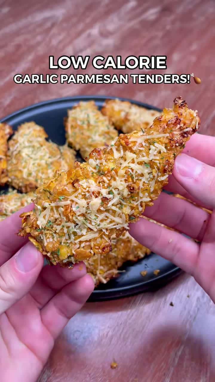 Cover for Easy & Healthy Garlic Parmesan Tenders🍗🔥 #lowcalorie #highprotein #healthyrecipes #fatloss #fakeaway #easyrecipe