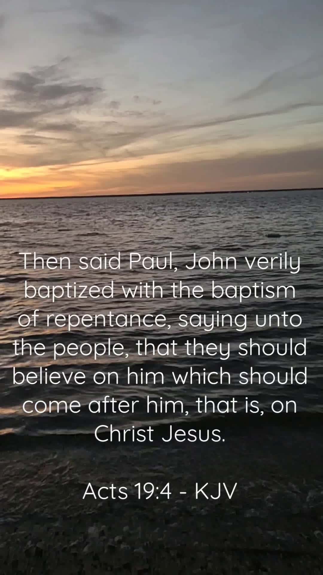 Cover for Acts 19:4 KJV #bible #bibleverse  #sunset #baywater #asmr #asmrsounds #asmrvideo #relaxing #calm #scoopz #shortvideos #shorts #short #video #videos #beautiful #nature #naturelovers #water #peace #peaceful #nicevideo
