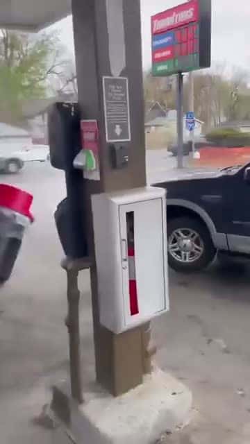 Cover for Women Flips Her Car at Gas Station ⛽️ 😂 #fight #fyp #fightcam #funny #viral #caughtoncamera