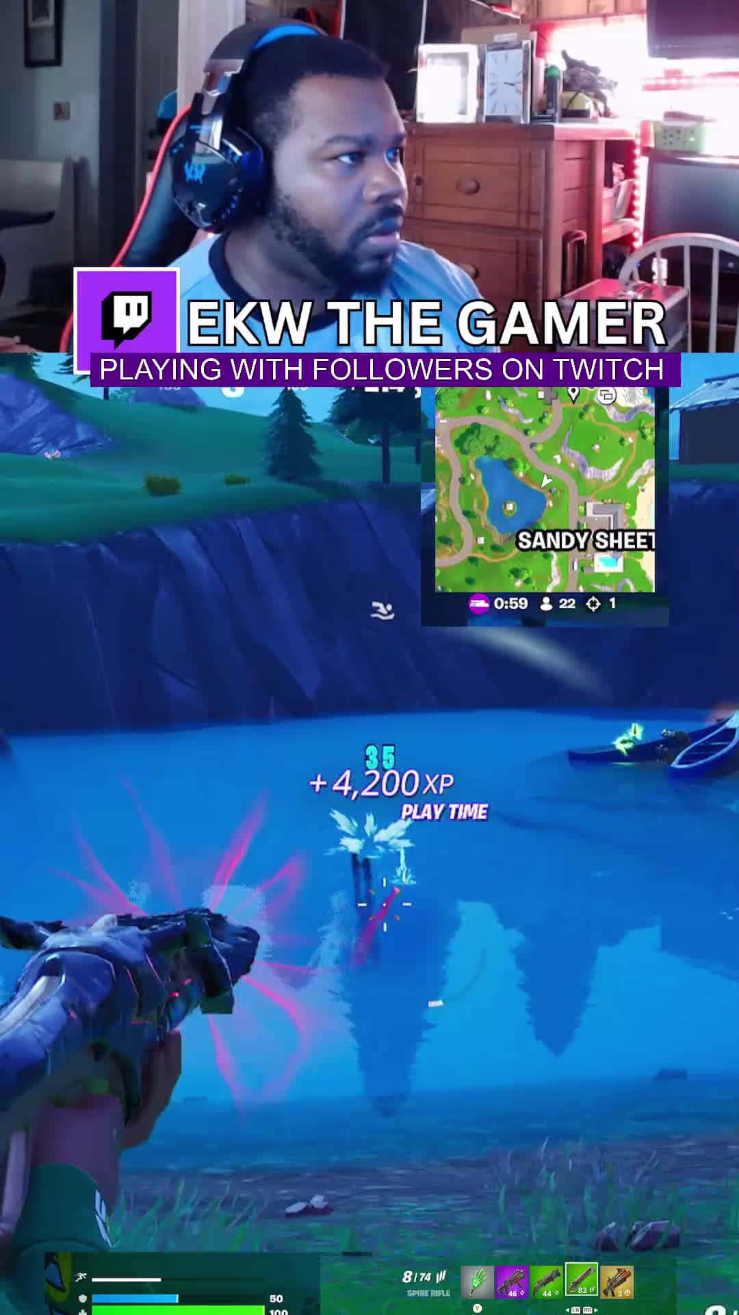 Cover for The Fortnite gun shoots cars at players 😂 #fortnite 