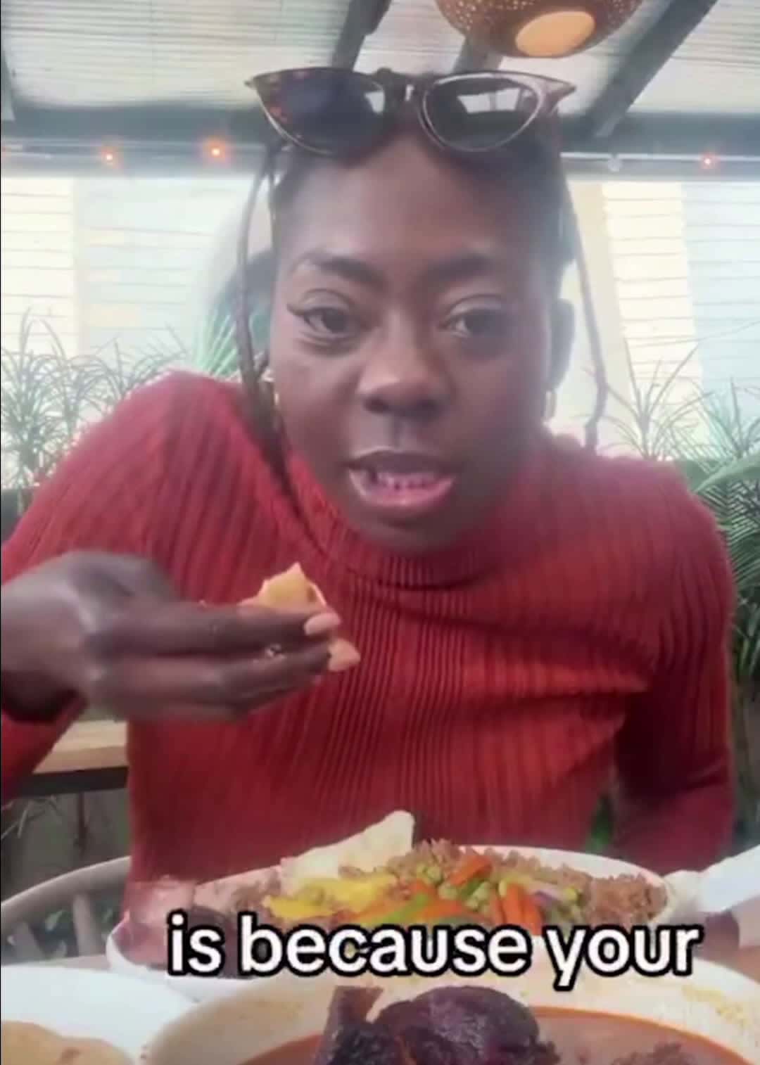 Cover for she says she cracked the code on why YT people don't eat with their hands! 😆