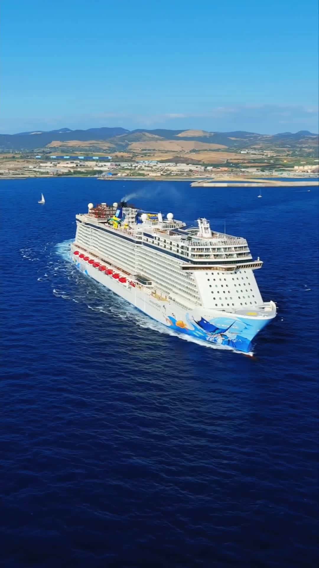Cover for NCL Escape Civitavecchia crocieristacom francescotricomi drone fpv nclescape norwegianescape norwegaincruiseline norwegiancruiselines crocieri