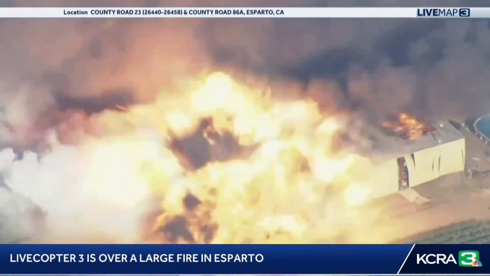 Cover for BREAKING: Fireworks warehouse explodes in Yolo County, California, destroying 2 homes