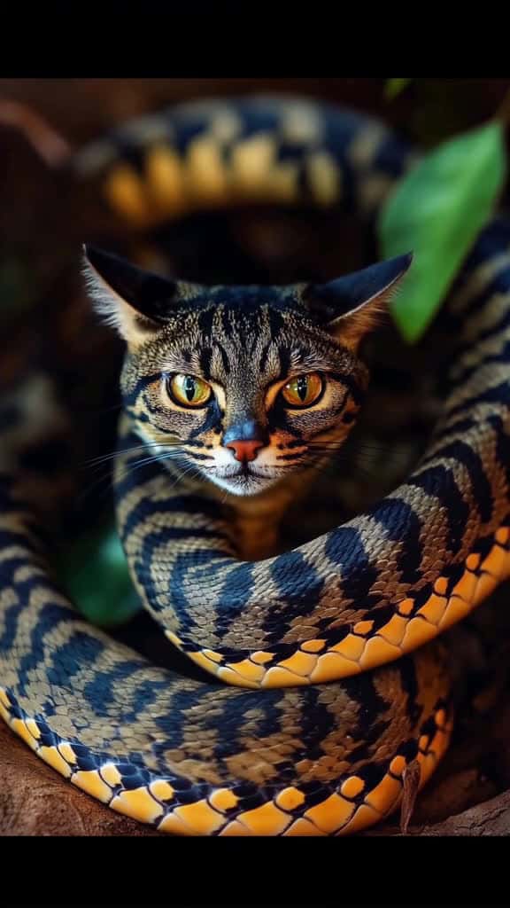 Cover for cute snakecat hybrid spotted in the wild  fyp snake cat funnyanimals catsoftiktok 40727 #followMe