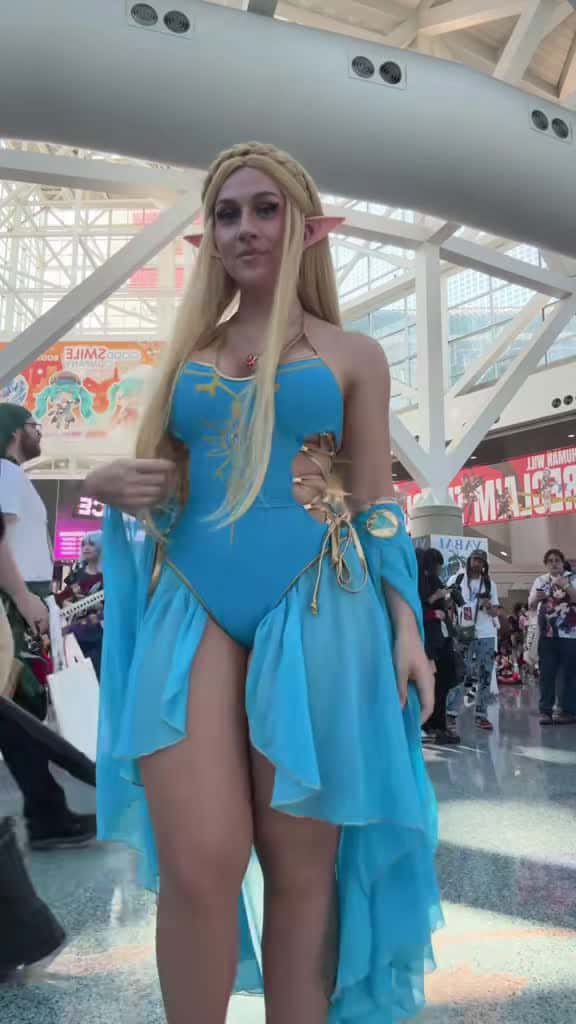 Cover for Princess Zelda brings Hyrule magic to Anime Expo! 👑✨ #cosplay #legendofzelda #animeexpo