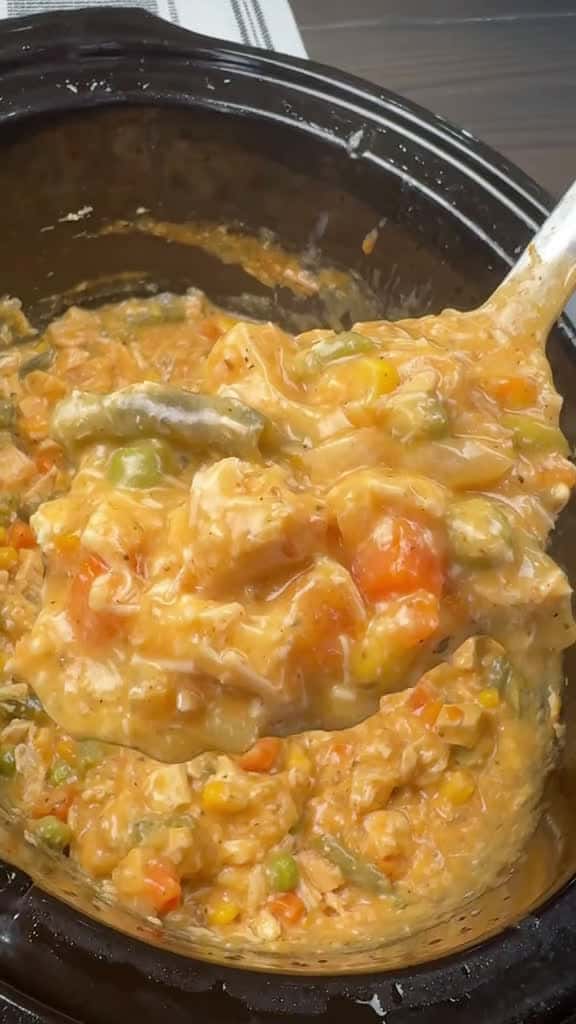 Cover for Crockpot Chicken Pot Pie with Biscuits is a super easy and delicious dinner recipe!  INGREDIENTS  1 1/2 lb chicken breasts  1/2 tsp each of salt, pepper, oregano, and thyme  1 tsp each of paprika, onion powder, garlic powder   ...