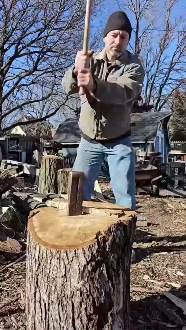 Cover for The safety police can go pound sand! #wood #lumberjack #woodworking #log #homesteading #bushcraft_073 (2)