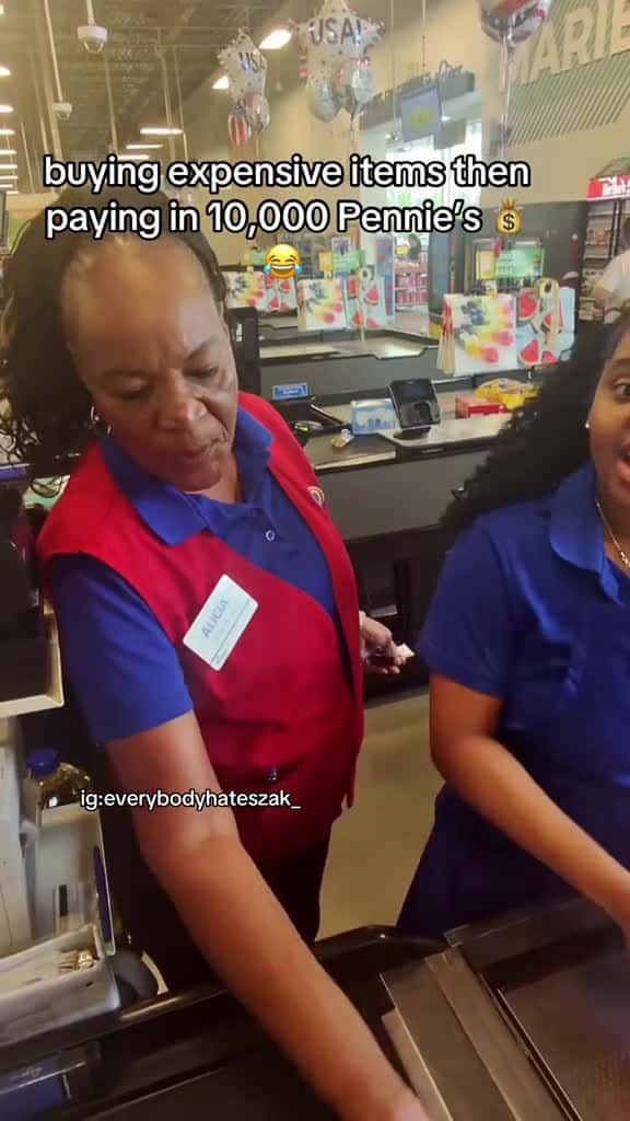 Cover for she kept throwing the Pennie s back at me coins cashier money jobs fyp explore customerser 39319 #shortvideosscoopz