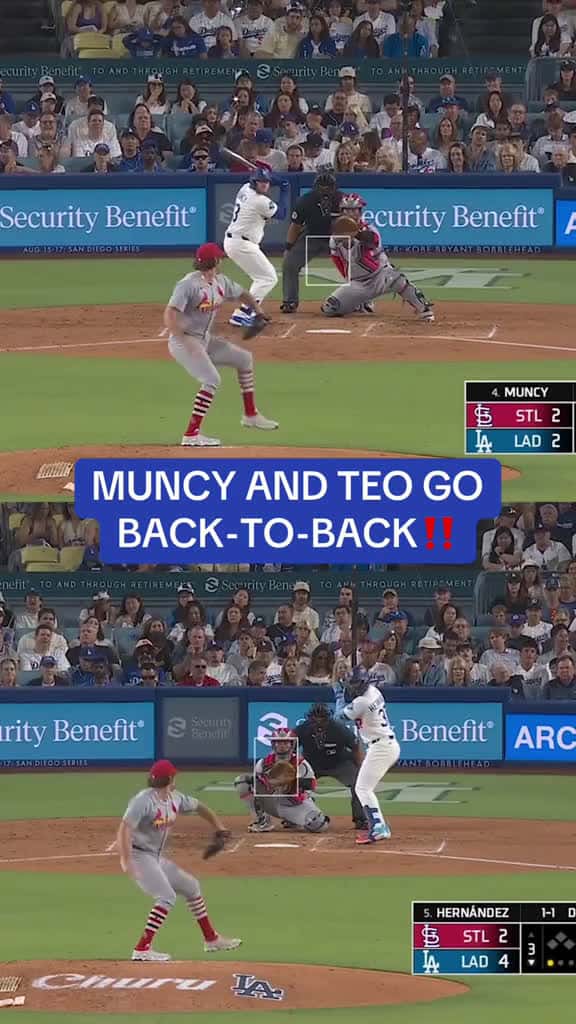 Cover for Back-TEO-Back!! #dodgers #mlb  created by MLB with MLB’s original sound
