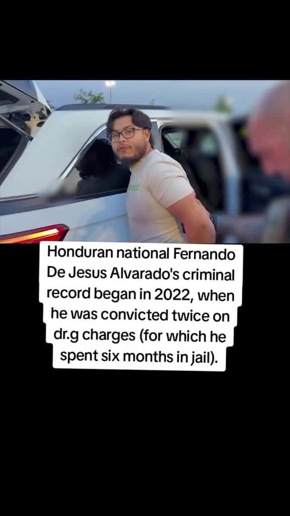 Cover for Honduran national Fernando De Jesus Alvarado s criminal record began in 2022 when he was c 74358 #nicevideo