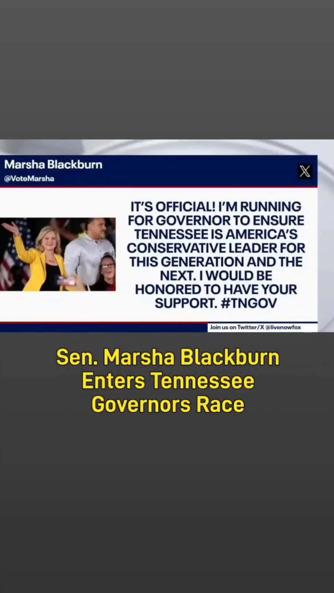 Cover for Sen. Marsha Blackburn enters Tennessee Governors race #Sen #MarshaBlackburn #enters #Tennessee #Governors #race