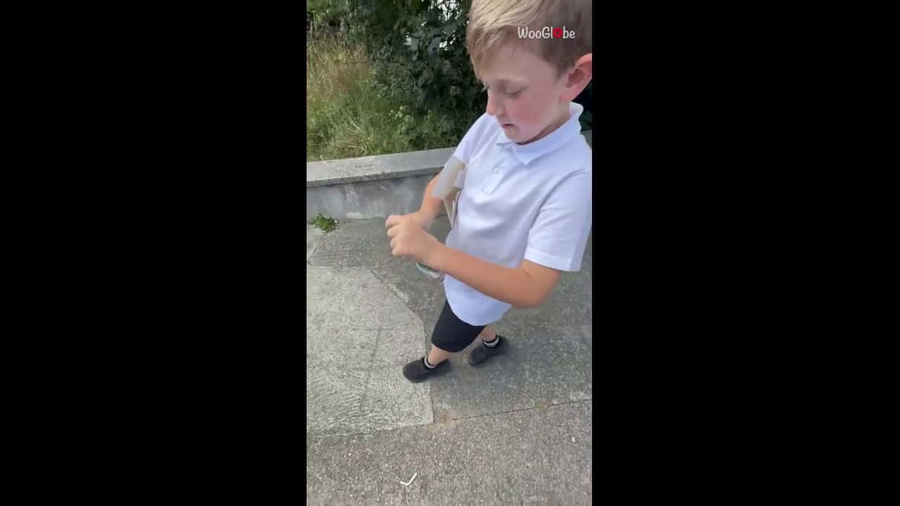 Cover for Boy unboxes his first Labubu and gets the exact one he wished for
