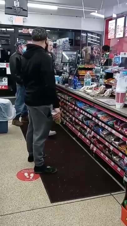 Cover for Crazy man at store argues with employees. Then messes with the wrong customer  #creatorsearchinsights  #caughtoncamera   #fyp  #fight