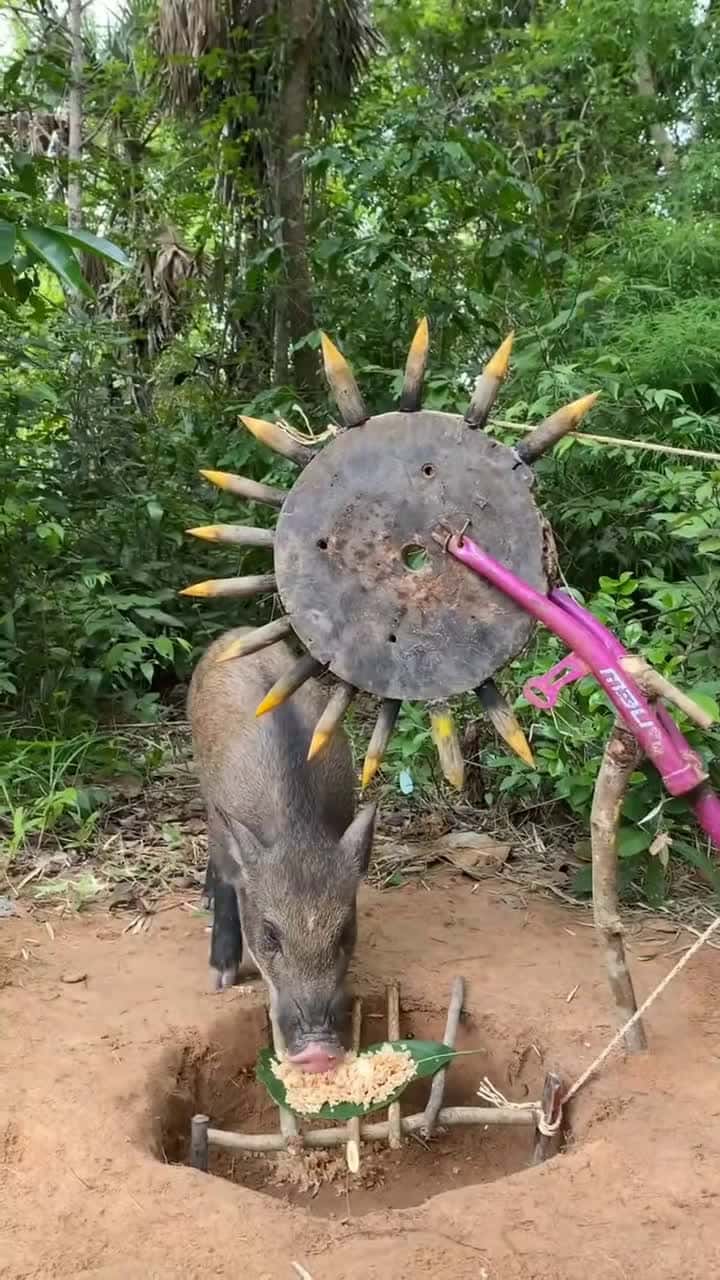 Cover for Build Unique Primitive Wild boar Trapping Tool Using Wood #wildboar  #wildpig #pigtrap #wildboartrap #pig #trap
