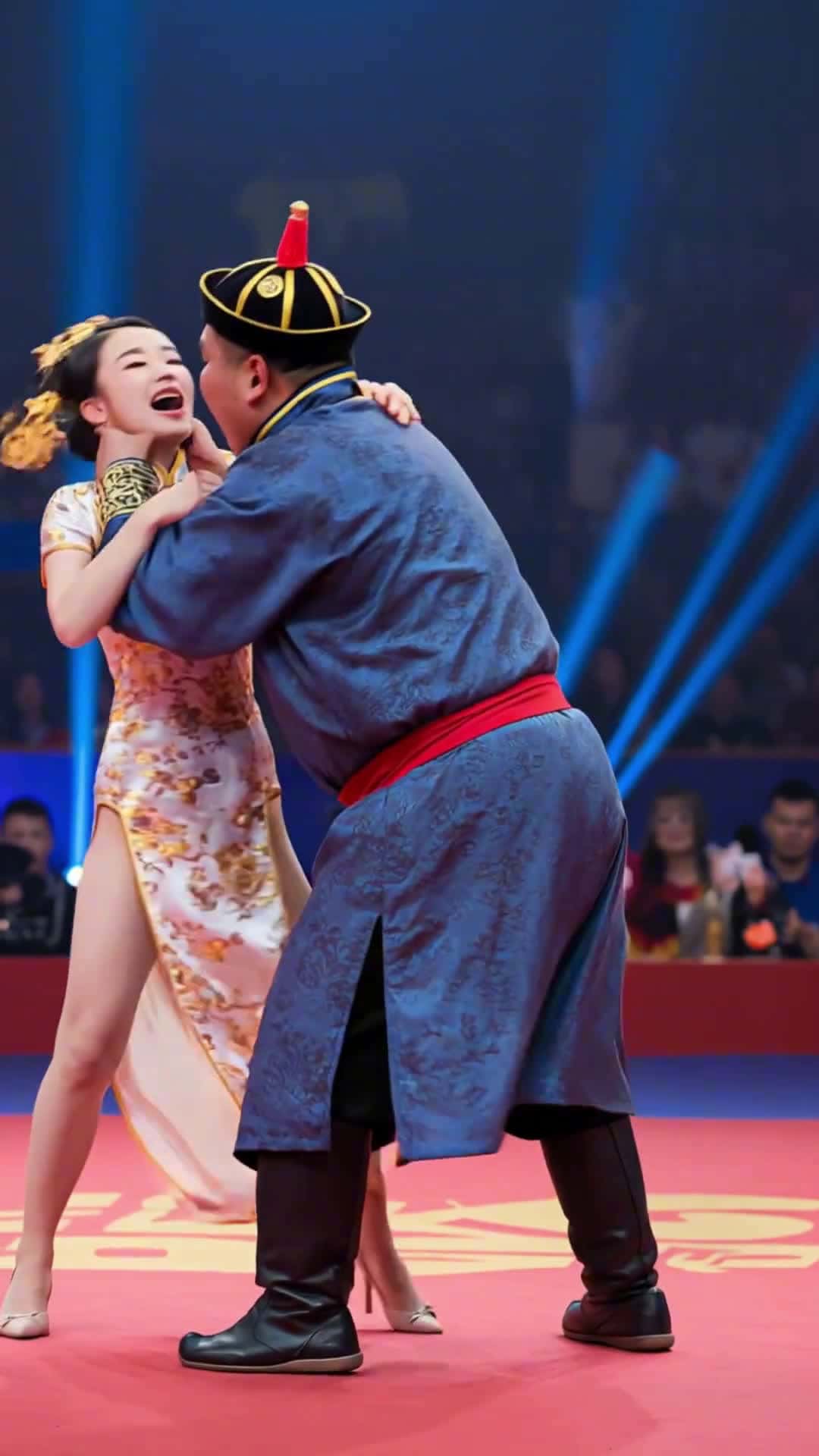 Cover for AI Martial Arts Showdown: Wrestler underestimates Kung Fu girl's power #AIFight#KungFuAction#MartialArtsVideo#UnderdogWin#FightHighlights