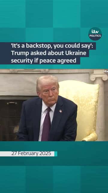 Cover for 'It's a backstop, you could say'： Trump