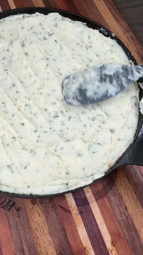 Cover for Shepherd’s Pie is the ultimate comfort food!  INGREDIENTS 1 lb ground beef 1 onion, chopped  1/2 tsp each salt, pepper, oregano, and thyme 1 tsp each paprika, onion powder, and parsley 2 tbsp flour 2 tbsp butter 1 cup beef brot...