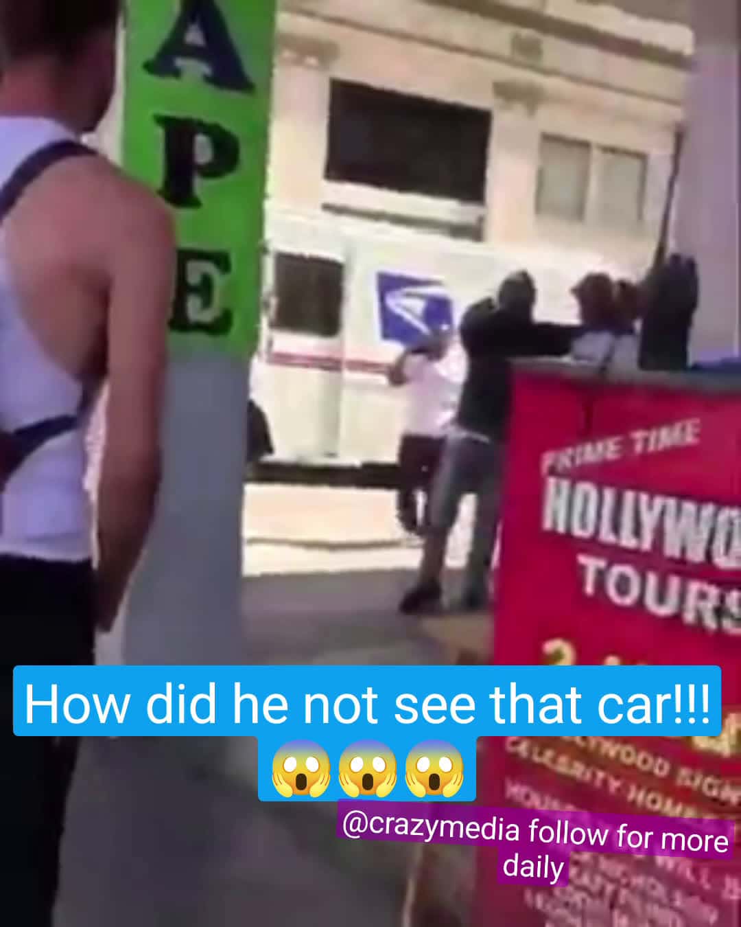 Cover for Man tries running in city and runs infront of car🤦‍♂️ #stupid #fight #gonewrong #firstvideochallenge #fyp #viral 