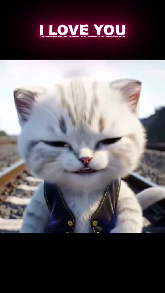 Cover for I love you cat kitten cute nice sweet 38123 #trending