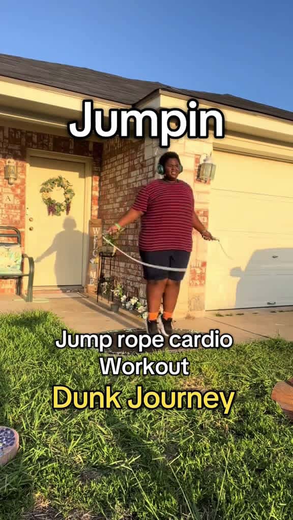 Cover for Jumping rope for weightloss to get stronger … with more endurance and overall health … they say it’s a full body workout I wonder what will happen if I did it everyday #jump #jumpropeworkout #weightloss #workout #fyp  created b...