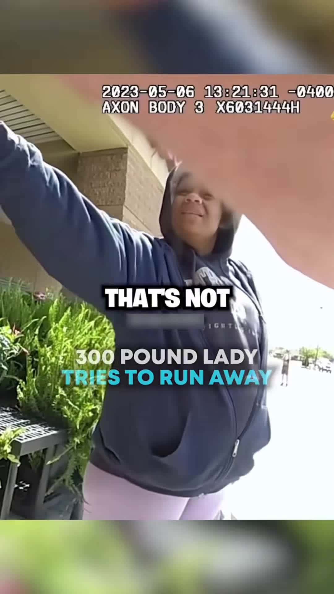 Cover for #CaughtOnCamera 300 pound lady tries to run away