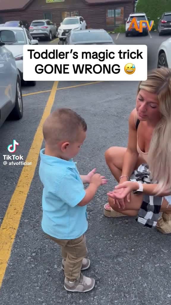 Cover for #Abracadabra #magictrick #Ouch 🤕#Toddler