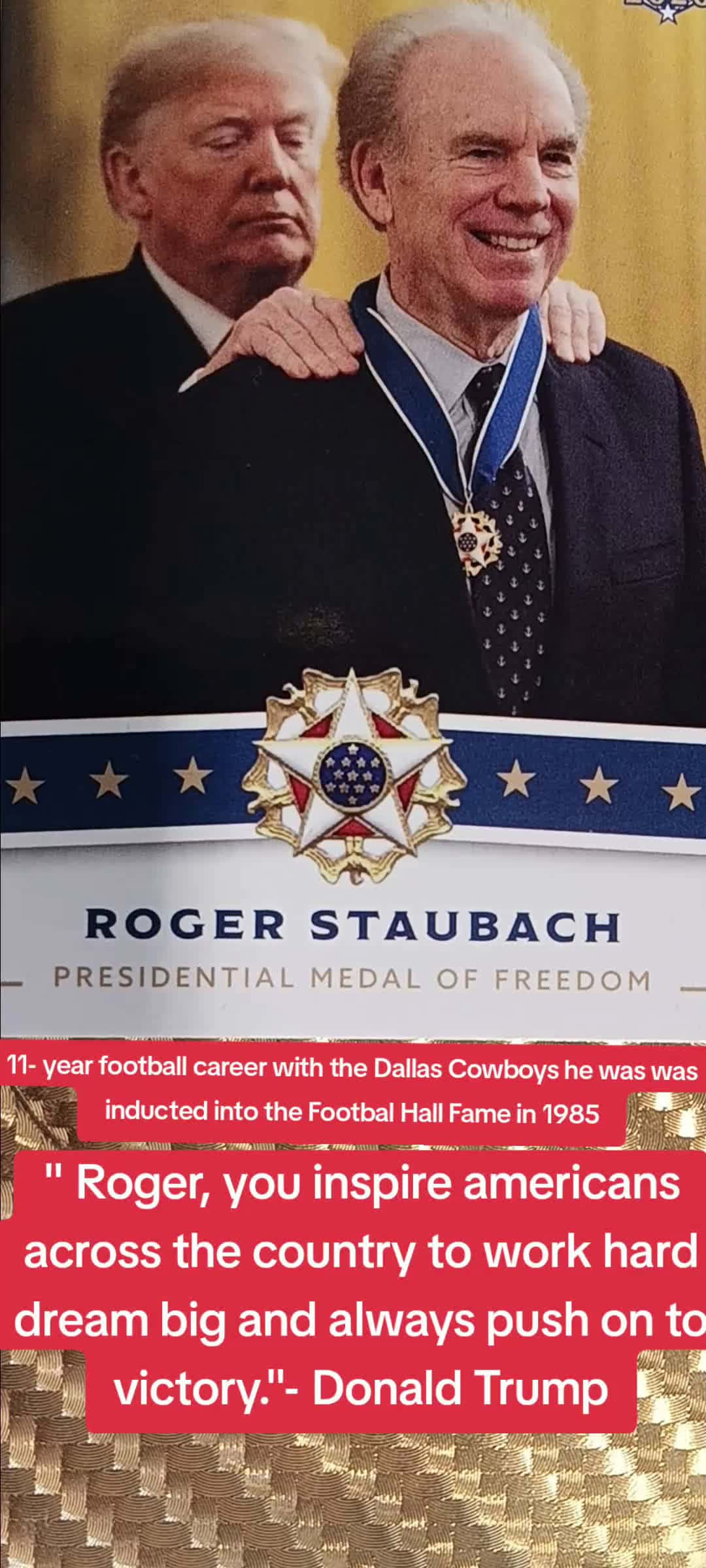 Cover for " Roger Staubach"Football Hall of Fame"