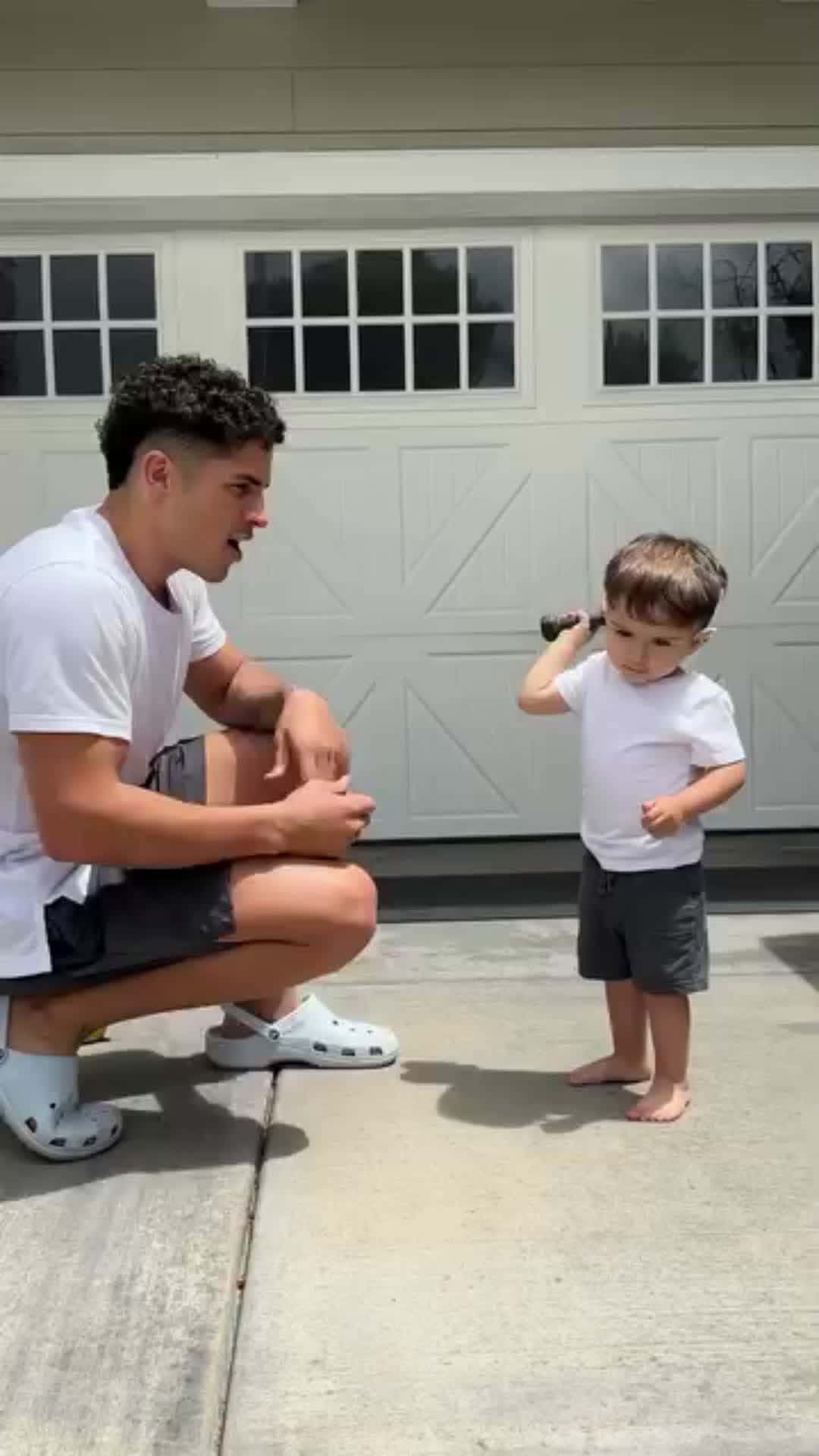 Cover for #TooFunnyToScroll stunting like daddy #viral #fitness #viralvideo #follow #trending 