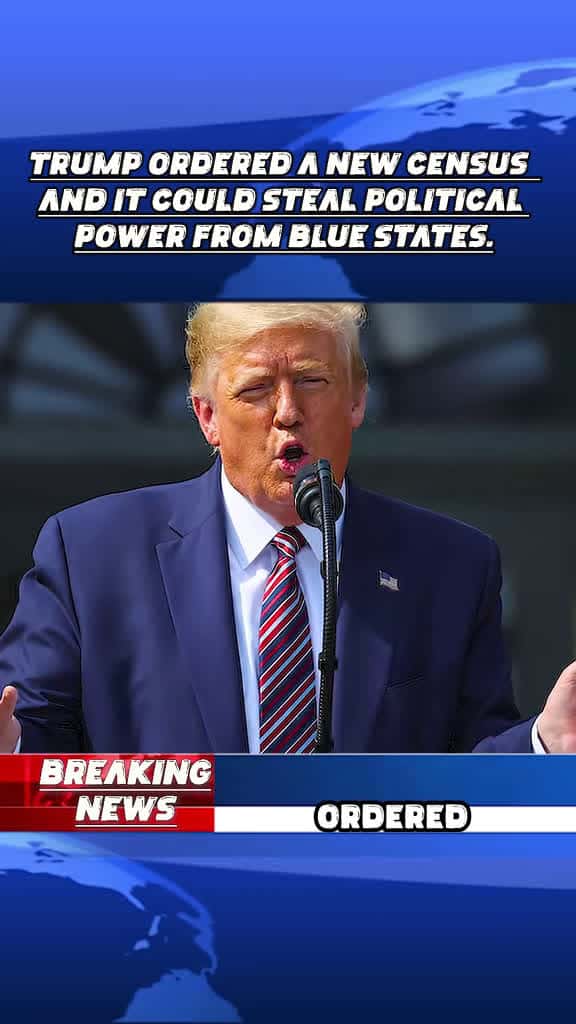 Cover for Trump pushes for a new census that excludes undocumented immigrants — what does this mean for blue states' political power? 🇺🇸 #BreakingNews #Politics #Census #USA