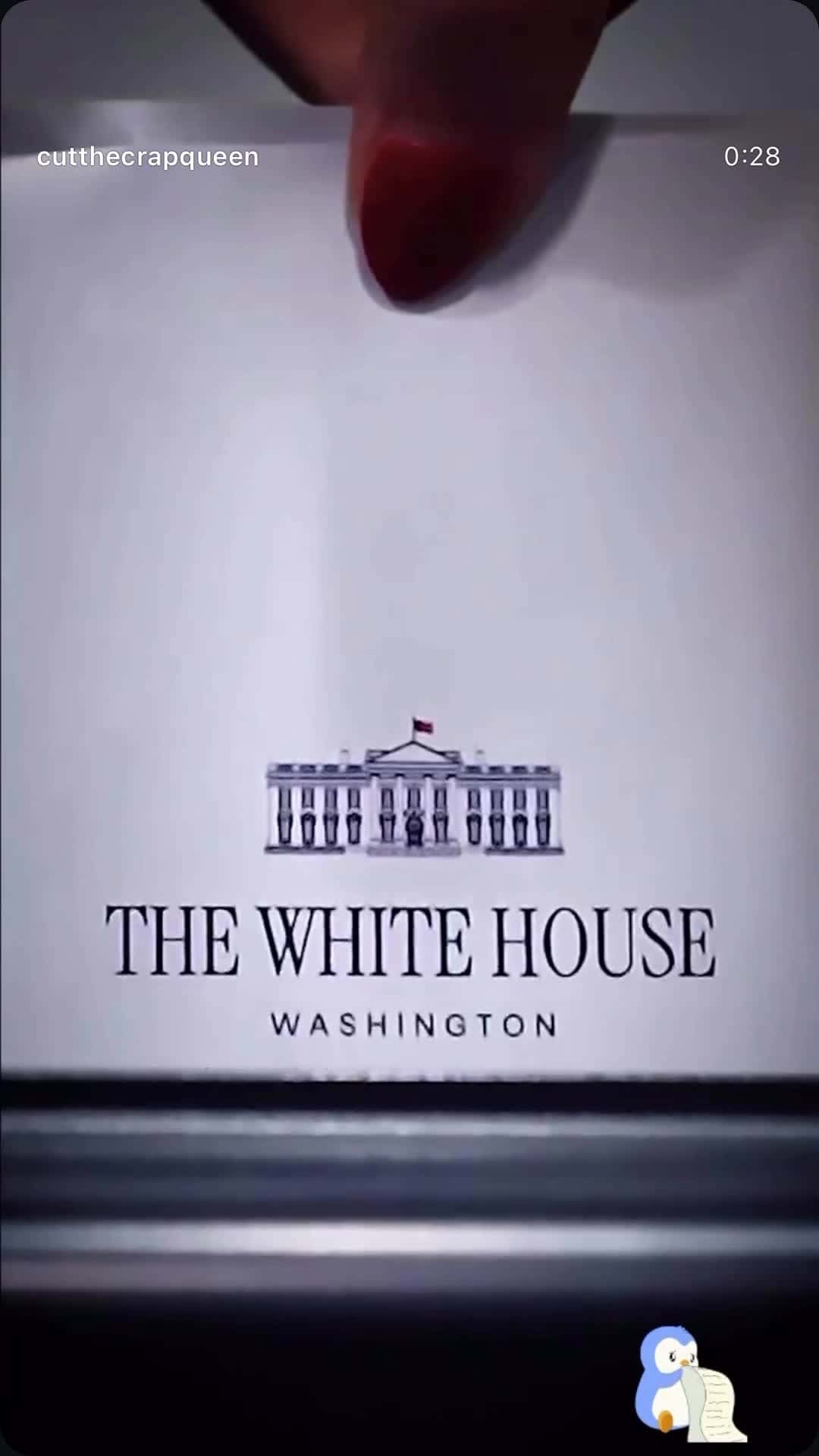 Cover for White House has receipts