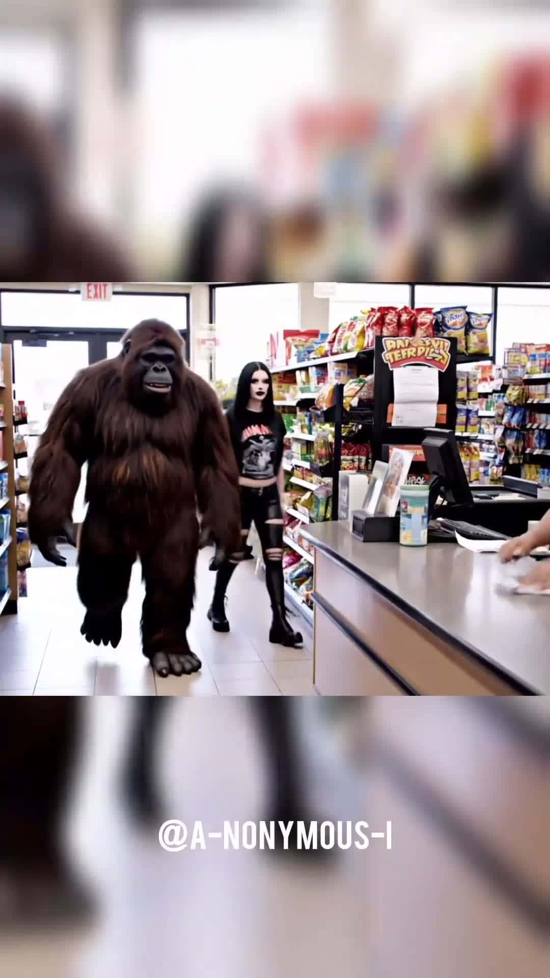 Cover for Big Foot ain't ever goin back 😅 #bigfoot #bigfootvlog #gothchick #emogirl #rizz #veo3 #ai 