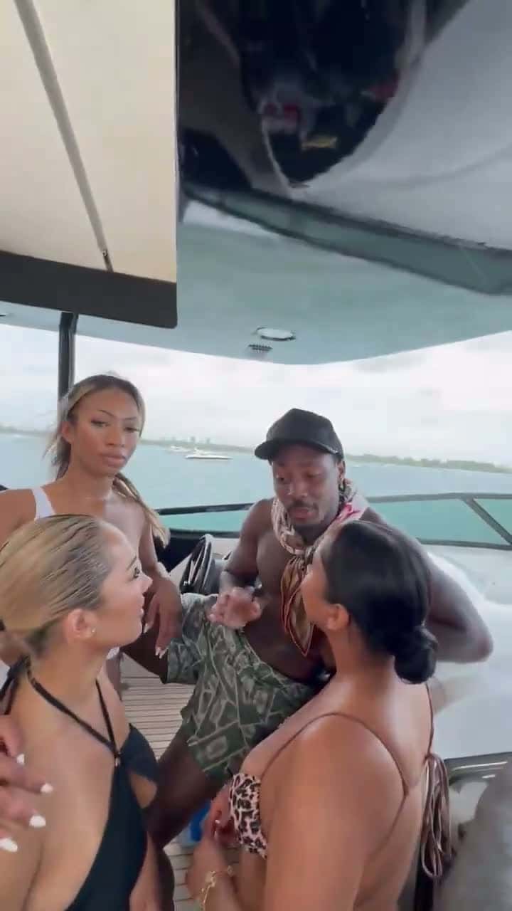 Cover for #FirstVideoChallenge  Cardi B’s new boyfriend, NFL star Stefon Diggs, is going viral for flirting with other women on the same boat Cardi B was on 👀 #cardib #fyp #follow #trend #scoopz #reels
