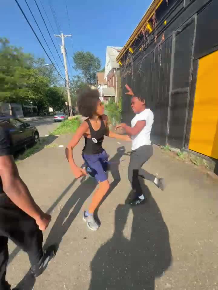 Cover for Stud and boy goes At it for putting a strap in his girlfriend face  # viral #omg  #fightsvideos