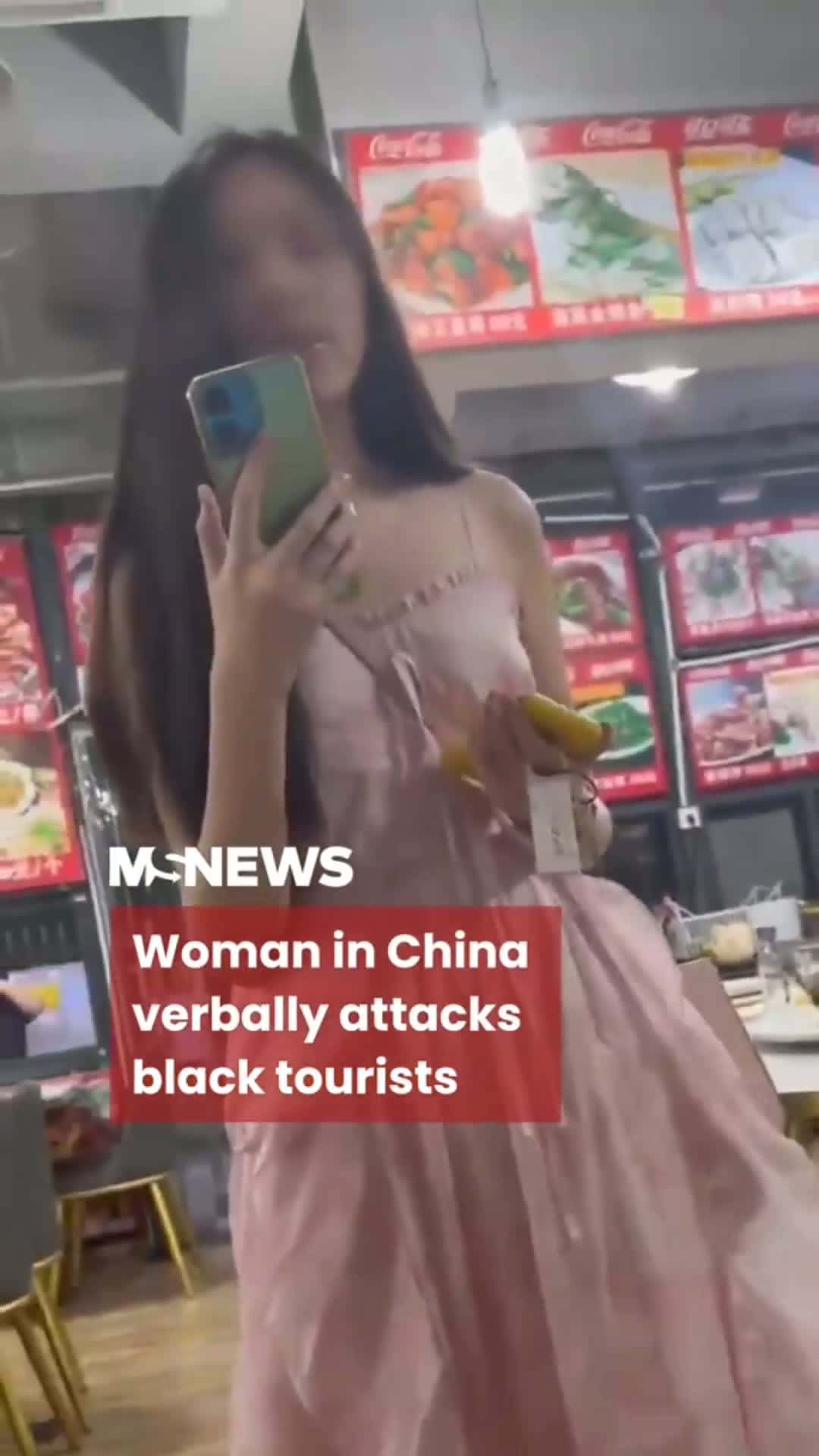 Cover for Chinese young lady on a racist rant ,she was harrassing the Black people on vacation. 