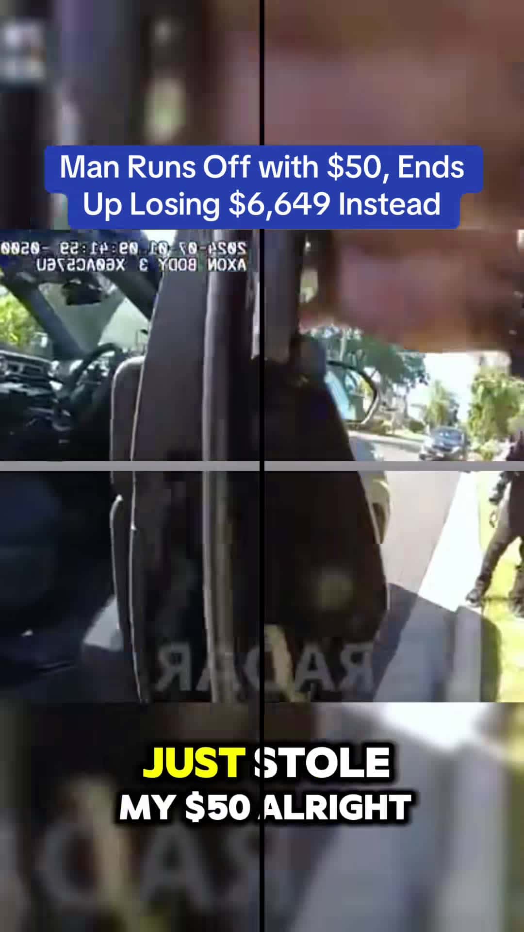 Cover for Man Runs Off with $50, Ends Up Losing $6,649 Instead #bodycam 