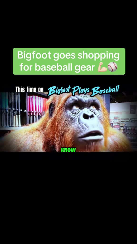 Cover for Would you do what Bigfoot does at the end? 😂 || Bigfoot continues his journey to learn how to play baseball ⚾️💪🏻🦶🏻👣 #baseball #baseballboys #funny #baseballtiktoks #baseballlife #baseballszn #baseballbat  created by Web Gem Med...