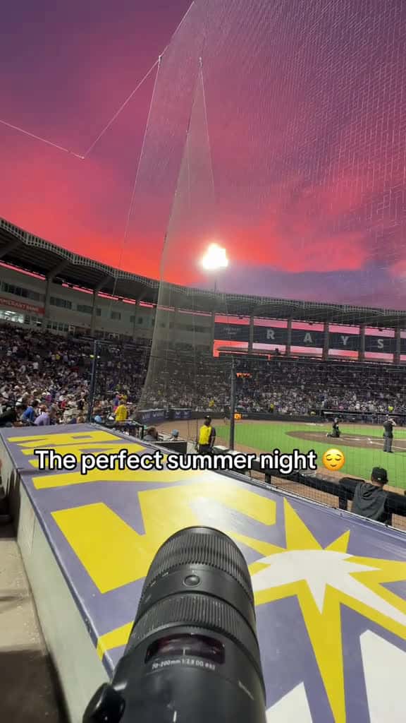 Cover for Summer baseball views > #baseball #sunset  created by MLB with choppy.wav’s shine on