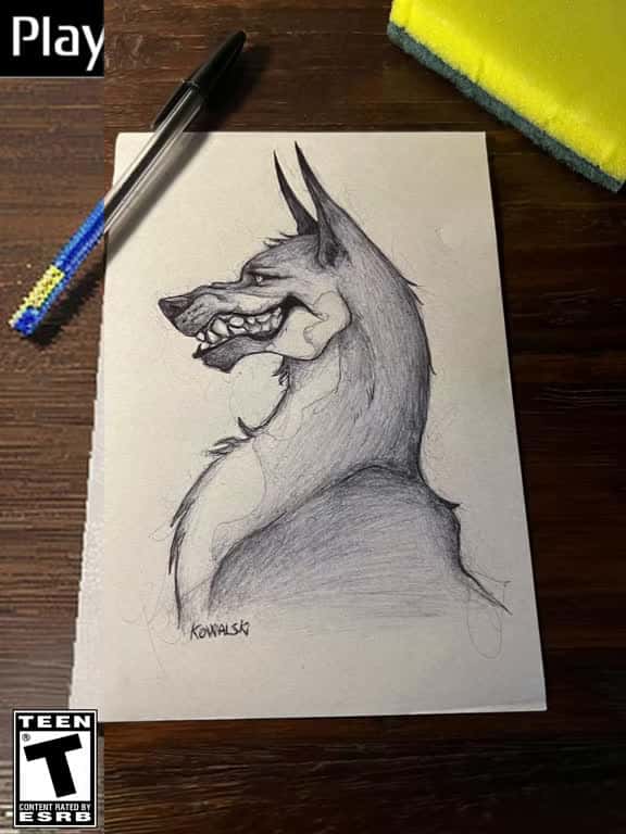 Cover for O jeito que ficou o desenho do cão nesse efeito kkkkkkk #drawing #art #fyp #foryou #sketchbook