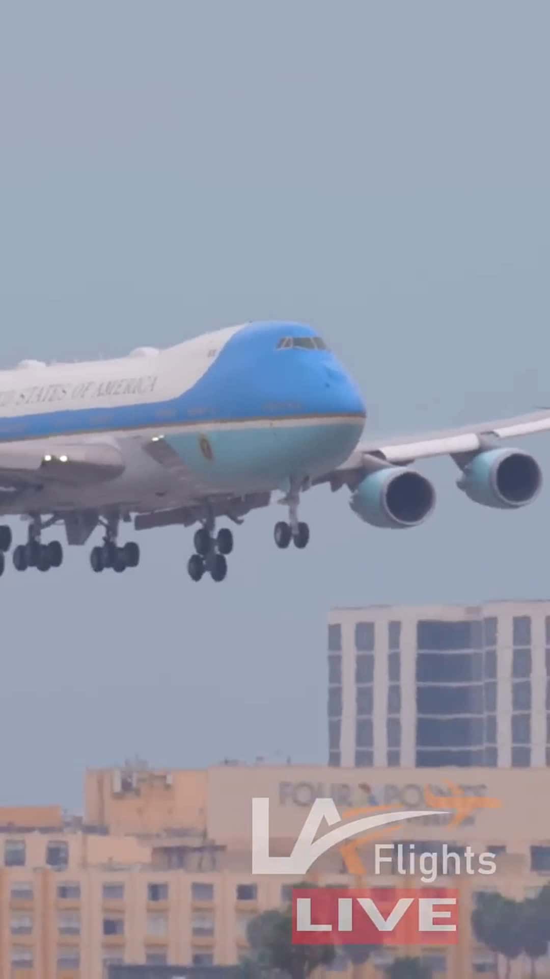 Cover for Air Force One arrived at LAX during our June 8th