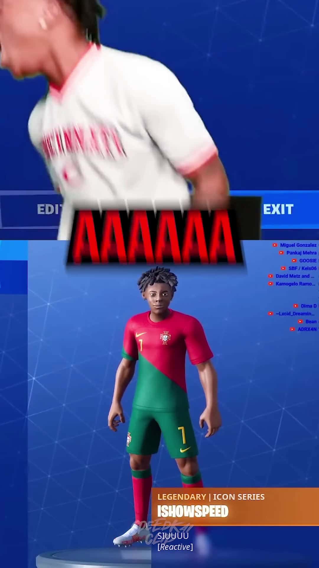 Cover for Ishowspeed gets fortnite skin #scoopz 