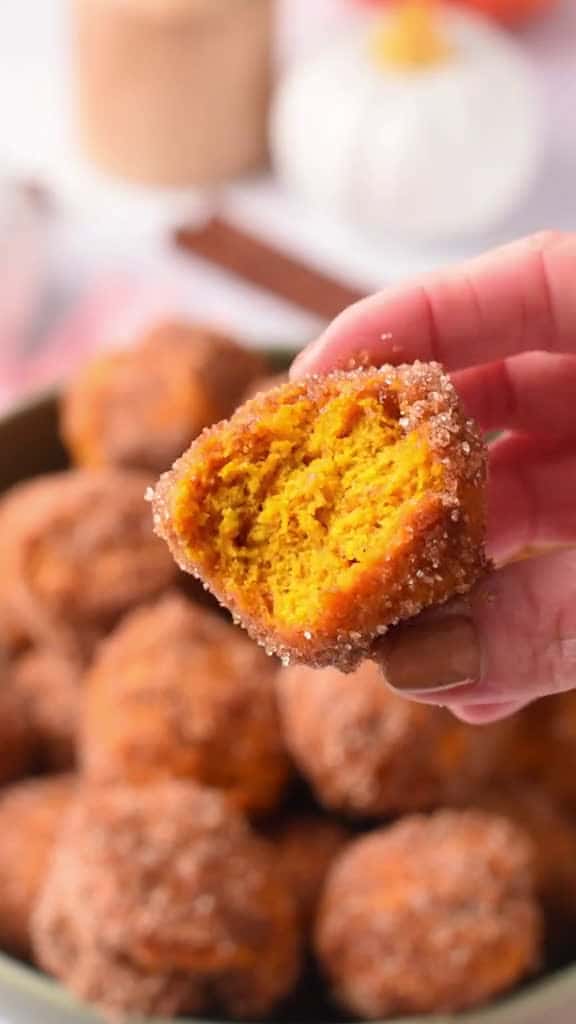 Cover for Pumpkin Donut Holes Baked not fried  support me and go on my website for the reci 26471 #us