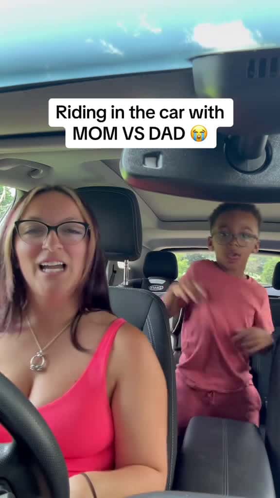 Cover for Riding in the car with Mom Vs Dad always comes with different experiences LOL fyp trending 94414 #ilovescoopz