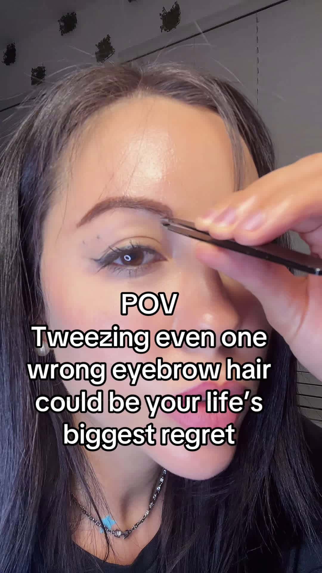 Cover for Tweezing even one wrong eyebrow hair can change your life😓 eyebrows s