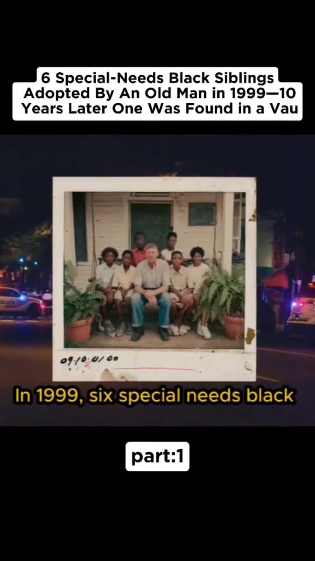 Cover for 6 Special needs black siblings adopted by an old man in 1999 _ 10 years later one was found in a Vau #TrueCrime   #crime  #scoopz  #fyp  #truecrimestories #police #policeofficer 