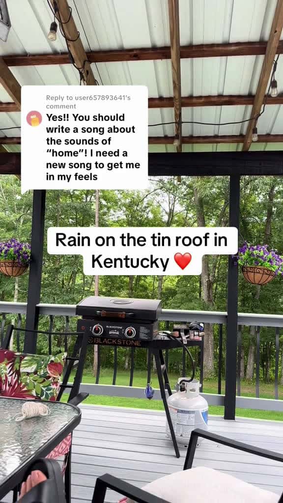 Cover for Replying to @user657893641 rain on a tin roof is what dreams are made of #kentucky #rainsounds #asmrrain created by Risha Allen with Risha Allen’s original sound