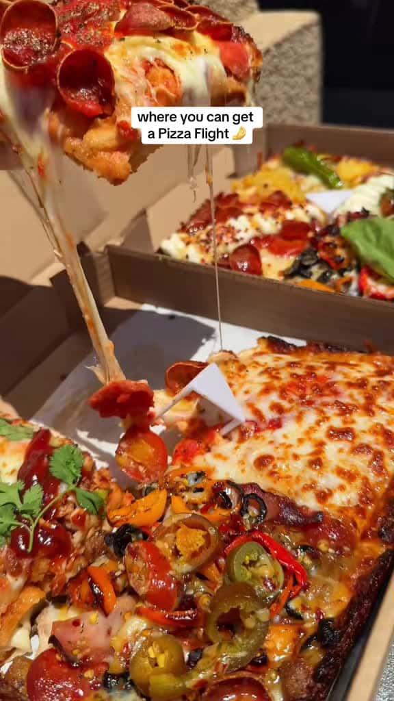 Cover for Discover LA's hidden gem with the irresistible Pizza Flight! 🍕 Dive into the rich flavors of thick Sicilian pizza at Puzzle Pizza. 🍽️ #PizzaLovers #FoodieFinds #SicilianDelight