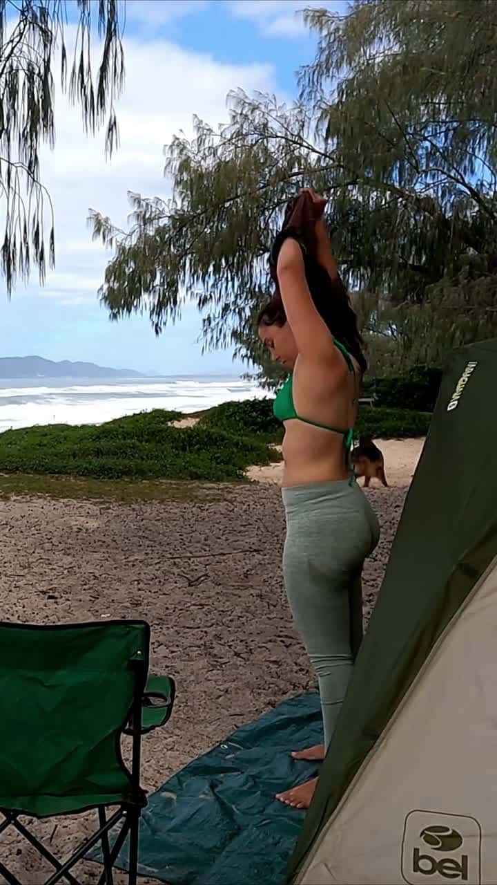 Cover for Beautiful girl camping for survival #beautiful #girls #camping #survival
